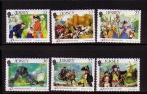 Jersey Sc 516-21  1989 French Revolution stamp set  mint NH