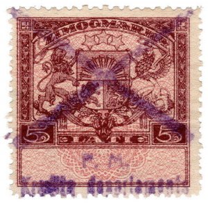 (I.B) Latvia Revenue : Duty Stamp 5L