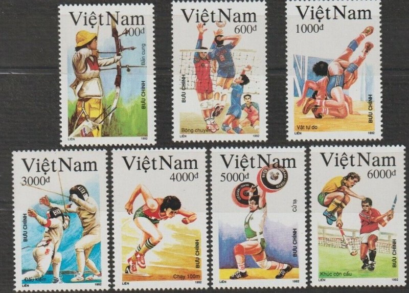 Vietnam 1992 MNH Stamps Scott 2340-2346 Sport Olympic Games Archery Volleyball