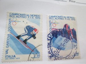 Italy #1007-8 used set  2023 SCV = $0.50