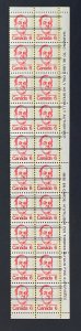 Canada 591xxiii Warning Strip of 20 VF MNH
