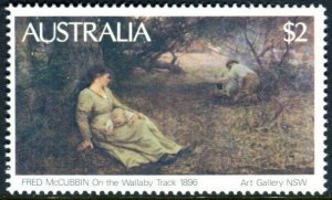 AUSTRALIA SG#778 $2.00 DEFINITIVE PAINTING WALLABY TRACK (1981) MNH