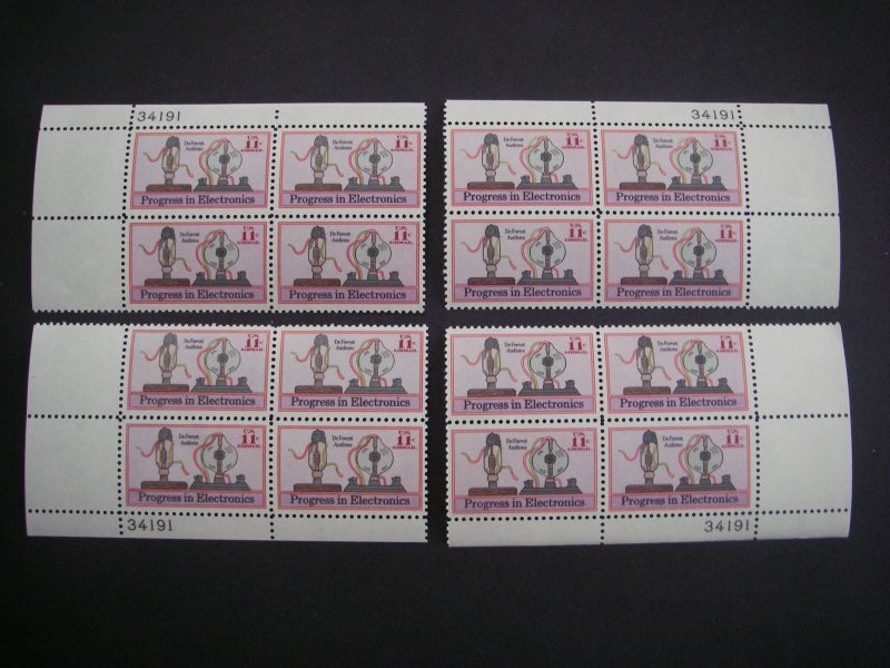 Scott C86, 11c Progress in Electronics, PB4 #34191 x4 Matched Set, MNH Beauties