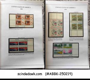 UNITED STATES 1965-1969 COMMEMORATIVE STAMPS COMPLETE BLK OF 4 MNH