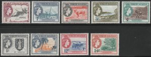 British Virgin Islands, #115-123  MH From 1956,  CV-$8.60,   short set