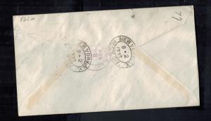 1937 Libreville AOF Registered Cover to USA Multi Franked