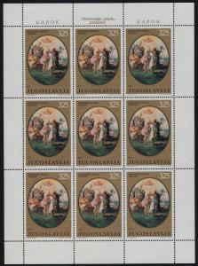 Yugoslavia 1036-41 Sheets MNH Art, Baroque Paintings