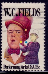 United States, 1980, W.C.Fields, 15c, sc#1803, used