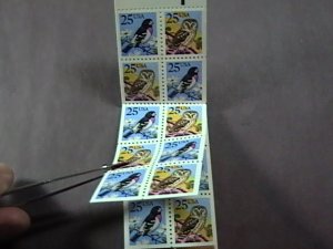 U.S.# 2284-2285(2285B)BK160-MINT/NH-COMPLETE FOLDED BOOKLET---BIRDS---1988