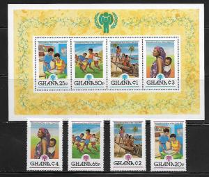 Ghana 709-13 Children Mint NH