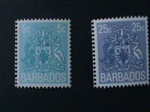 BARBADOS-1975 SC# 432-3  COAT OF ARMS MNH-VF-LAST ONE WE SHIP TO WORLDWIDE