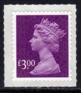 GB 2009 - 20 QE2 £3 Deep Mauve Machin Umm SG U2915 ( F492 )