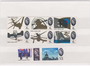 GB QEII 1965 Battle of Britain (Ord) Mint MH Set ZZ2595