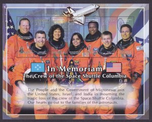 2003 Micronesia  1410-1416KL Tragedy Columbia Shuttle  I. Ramon 7,50 €