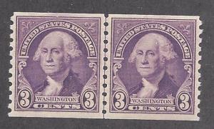 721 Mint,OG,NH... Line Pair... SCV $13.00