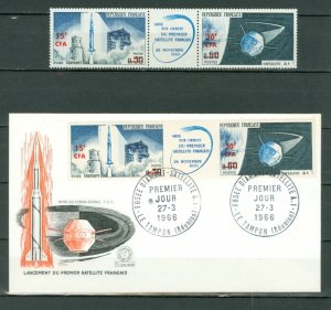 REUNION 1966 SATELLITE $359a SRTIP & FDC