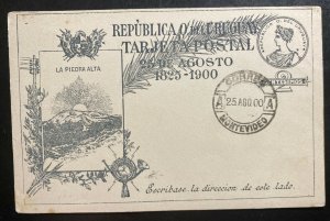 1900 Montevideo Uruguay Postal Stationery Postcard Cover La Piedra Alta