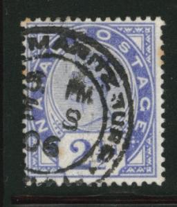 NATAL Scott 78  Watermark CA Used overprint 1891 CV $1.60