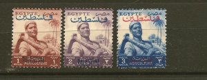 Egypt Palestine SC#N39-N41 Mint Hinged Occupation Stamps