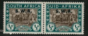 SouthWest Africa Sc #B9 pair 1/2d MOG VF Cat $15.00