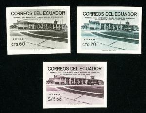 Ecuador Stamps # C416-18 Rare Imperforate Set of 3