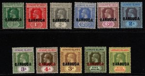 BARBUDA SG1/11 1922 DEFINITIVE SET MTD MINT