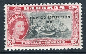 BAHAMAS; 1964 early QEII Constitution issue fine Mint hinged 3d. value