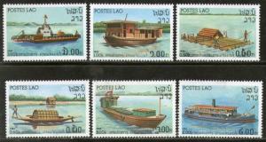 Laos 1982 River Vessels Ship Houseboat Ferry Transport Sc 393-98 MNH # 2358