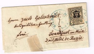 Hanover 1856,Sc.#14 used on cover cv.€200