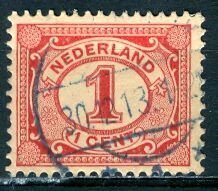 Netherlands; 1908: Sc. # 56: Used Single Stamp