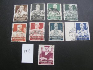 Germany 1934 USED SC B59-67 SET XF 160 EUROS (124)