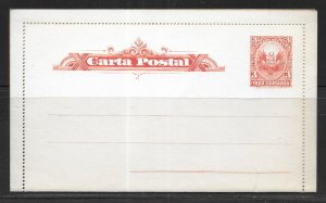 Peru Postal Stationery Lettercard H&G 1 Unused