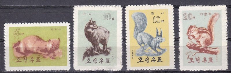 Korea, Fauna, Animals (missing 5 ch stamp) MNH / 1962