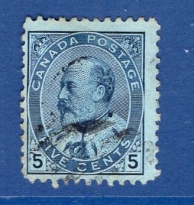 Canada  #91  used  1903-08  Edward VII  5c