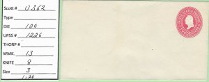 Scott# U362  UPSS#1226  1   Envelope