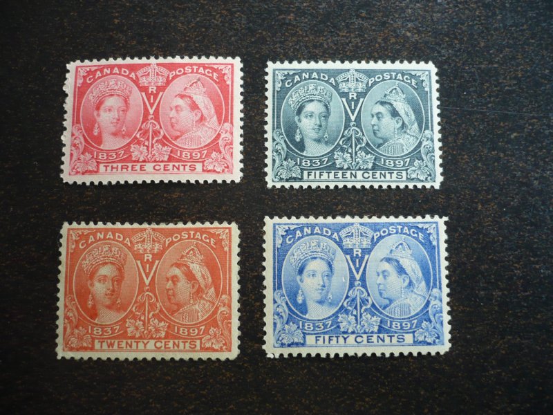 Stamps - Canada - Scott# 53,58-60 - Mint Hinged Part Set of 4 Stamps