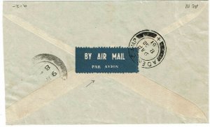 M.E.F. (Eritrea) 1951 Asmara cancel on airmail cover to ADEN CAMP, air etiquette