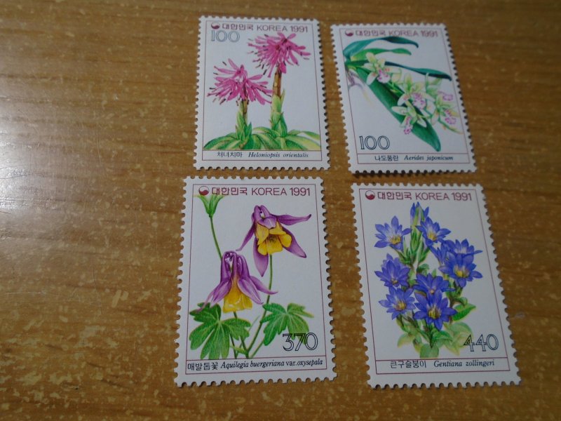 Flowers  : Korea  #  1601-04  MNH