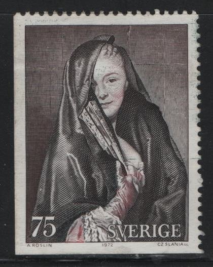 SWEDEN, 945,  USED, 1972, Lady with veil