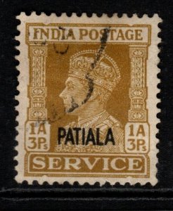 INDIA-PATIALA SGO76 1941 1a3p YELLOW-BROWN USED