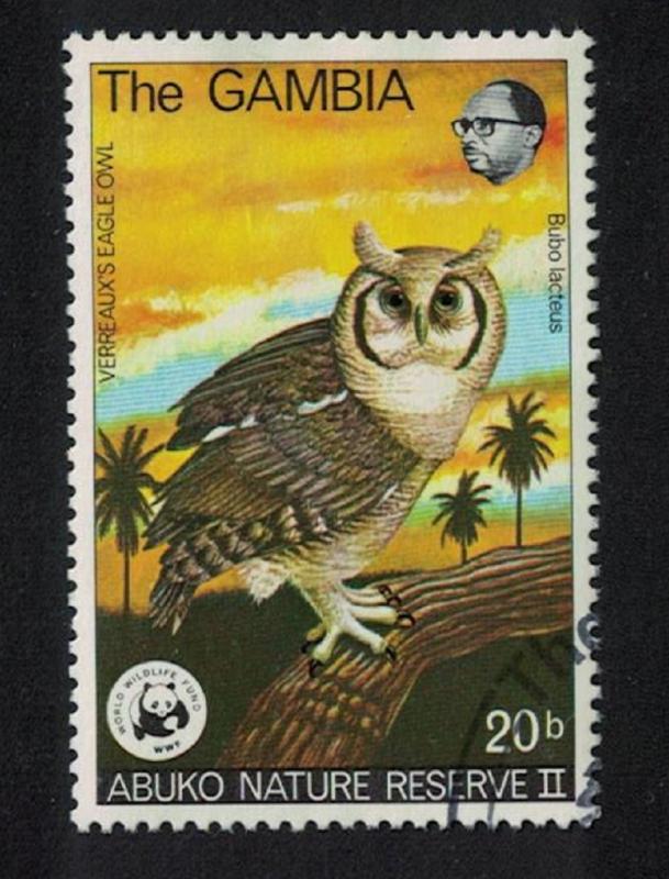 Gambia WWF Eagle Owl Birds 1v canc SG#400 MI#374 SC#381