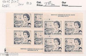 Canada: #460i 6c, Black DieI LF-fl Dex, Pl.2 LL UR Centen...