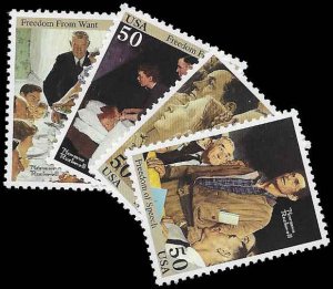 PCBstamps  US #2840 Sgls $2.00(4x29c)Norman Rockwell, MNH, (1)