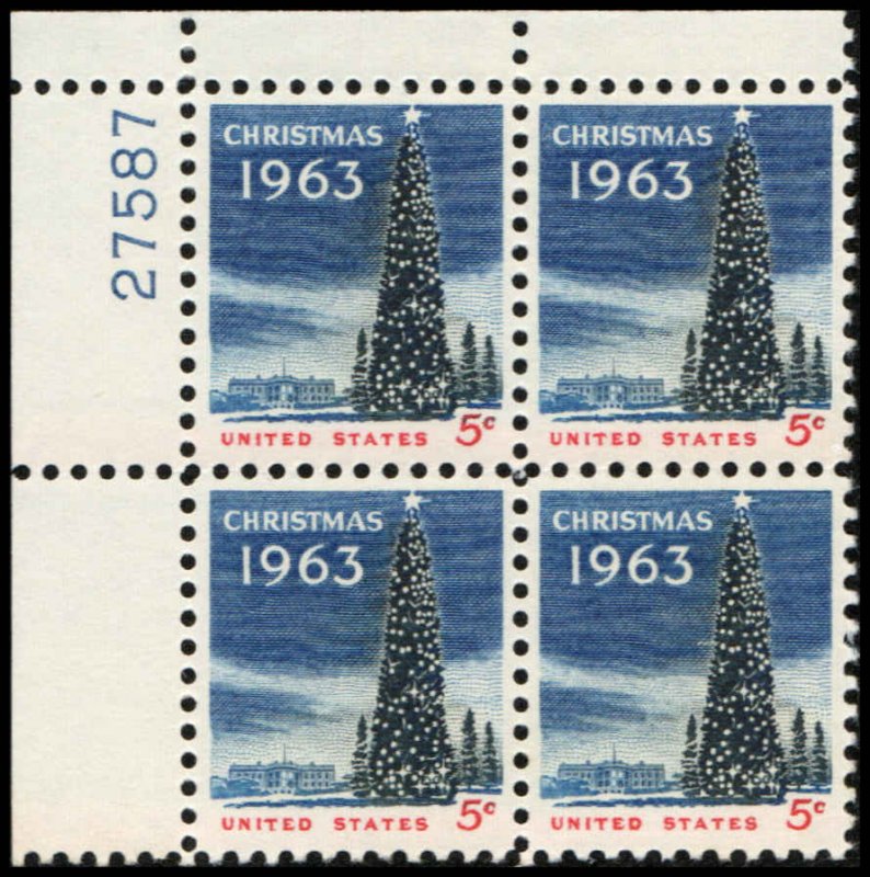 US #1240 CHRISTMAS MNH UL PLATE BLOCK #27587