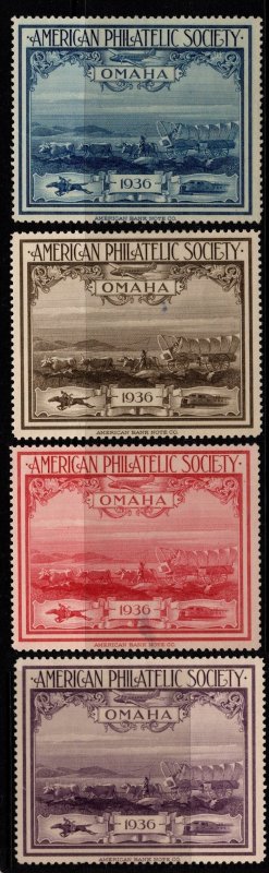 1936 US Poster Stamp American Philatelic Society National Stamp Exposition Omaha