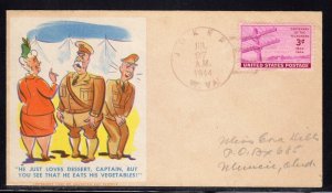 US WW2 Patriotic American Art Service Comic Cachet Joker WV 1944 b4