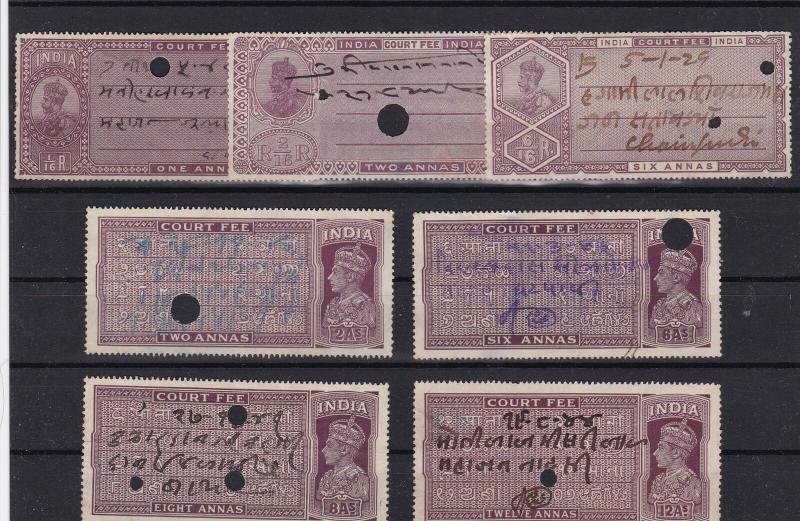 british india court fees revenue stamps  ref r11566