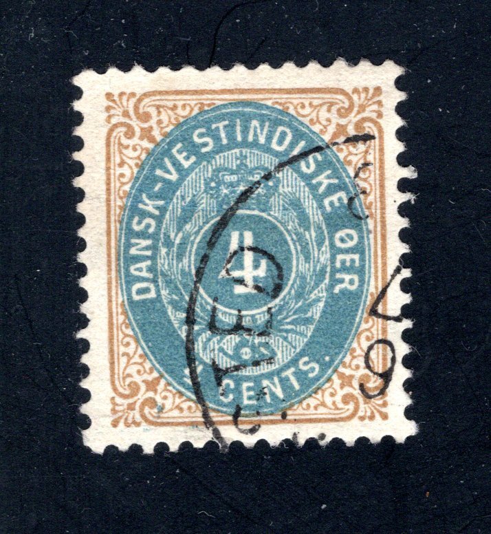 Danish West Indies #18,  VF,  Used  CV $11.00 ....1630016