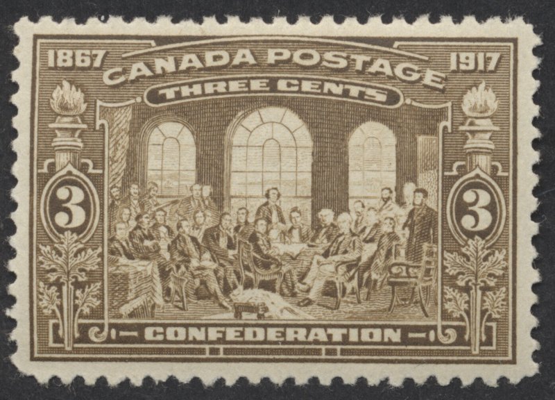 Canada #135 3c Confederation XF Centered Mint OG LH