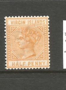 BRITISH VIRGIN ISLANDS 1883-84  1/2d   QV MLH  SG 26